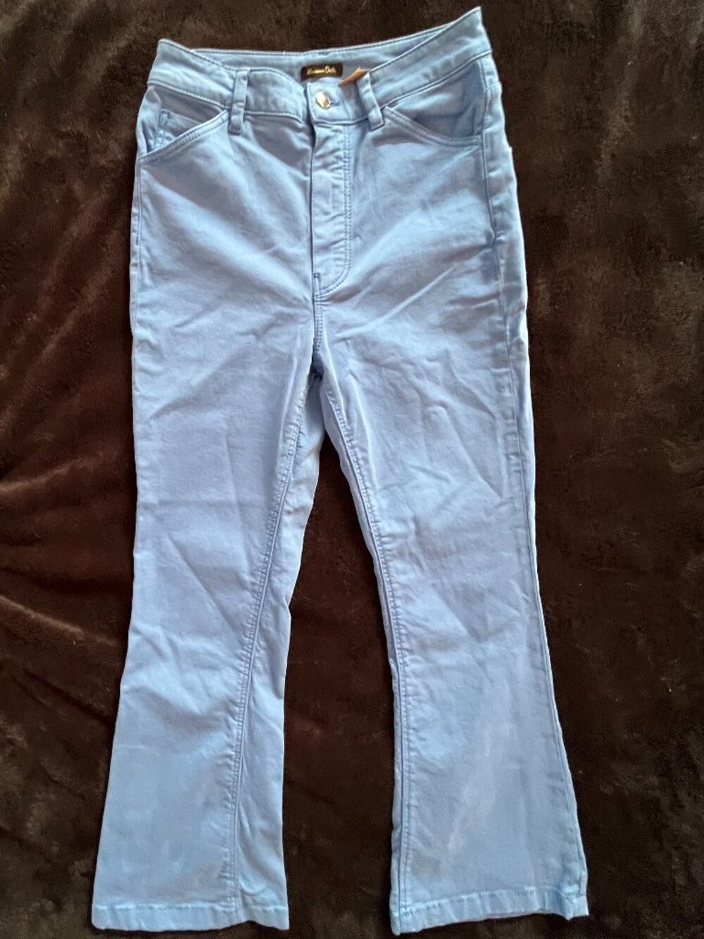 Massimo Dutti coloured jean in bright bold summer blue XXS